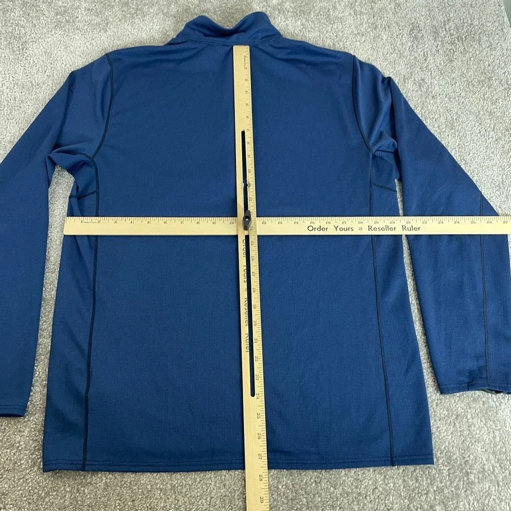 Patagonia Capilene 1/4 Zip Pullover Mens Large Midweight Zip Neck Baselayer Blue